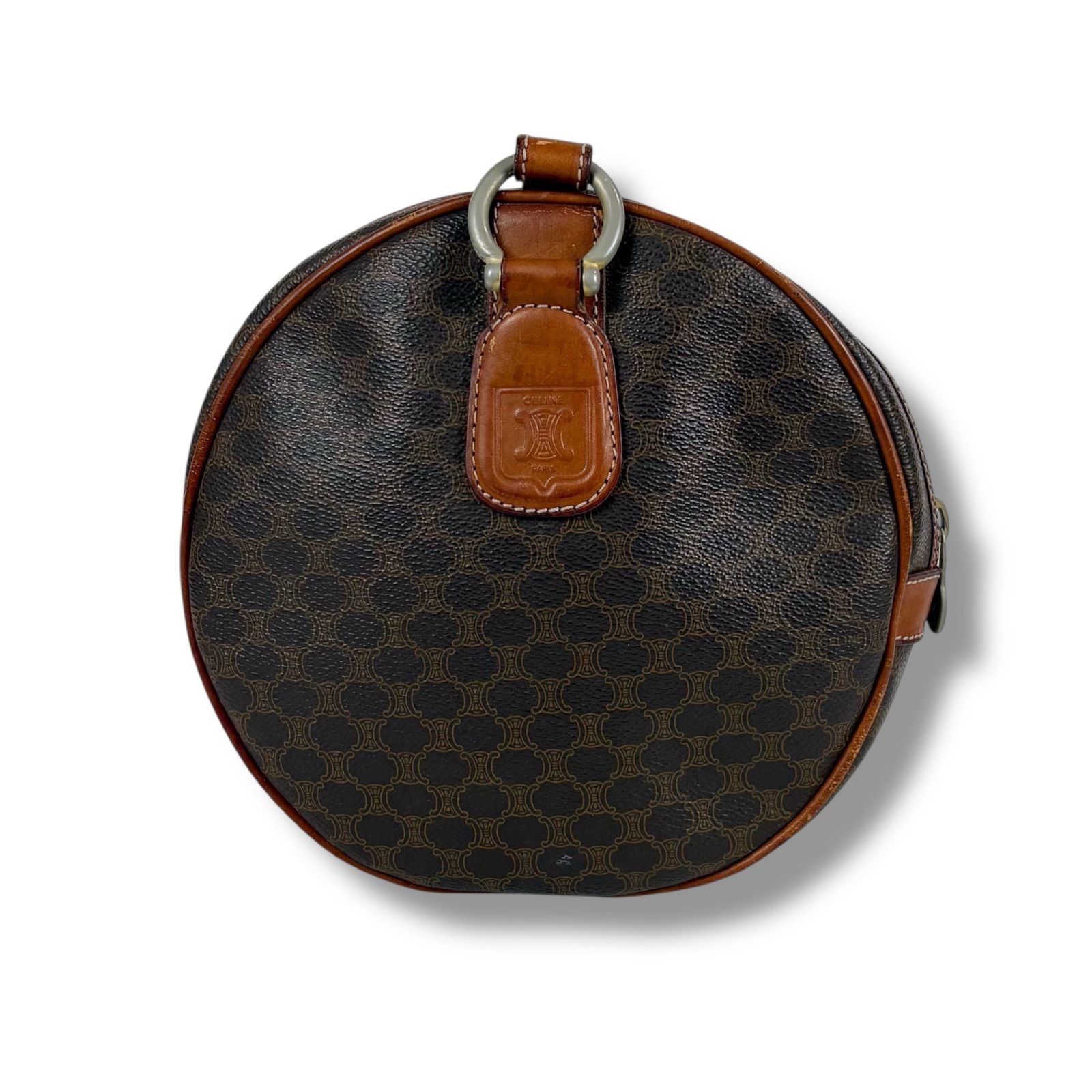 セリーヌ CELINE マカダム柄 ショルダーバッグ ラウンド型 ブラウン