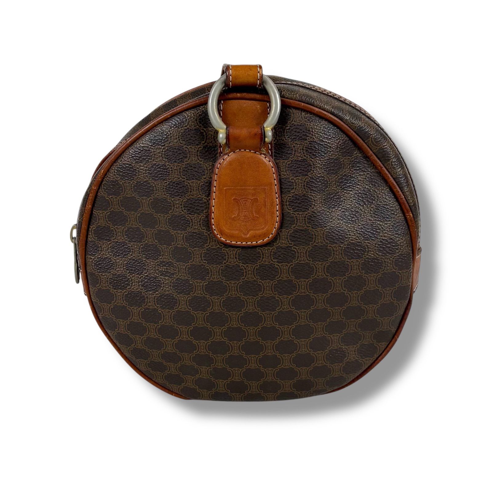 セリーヌ CELINE マカダム柄 ショルダーバッグ ラウンド型 ブラウン 