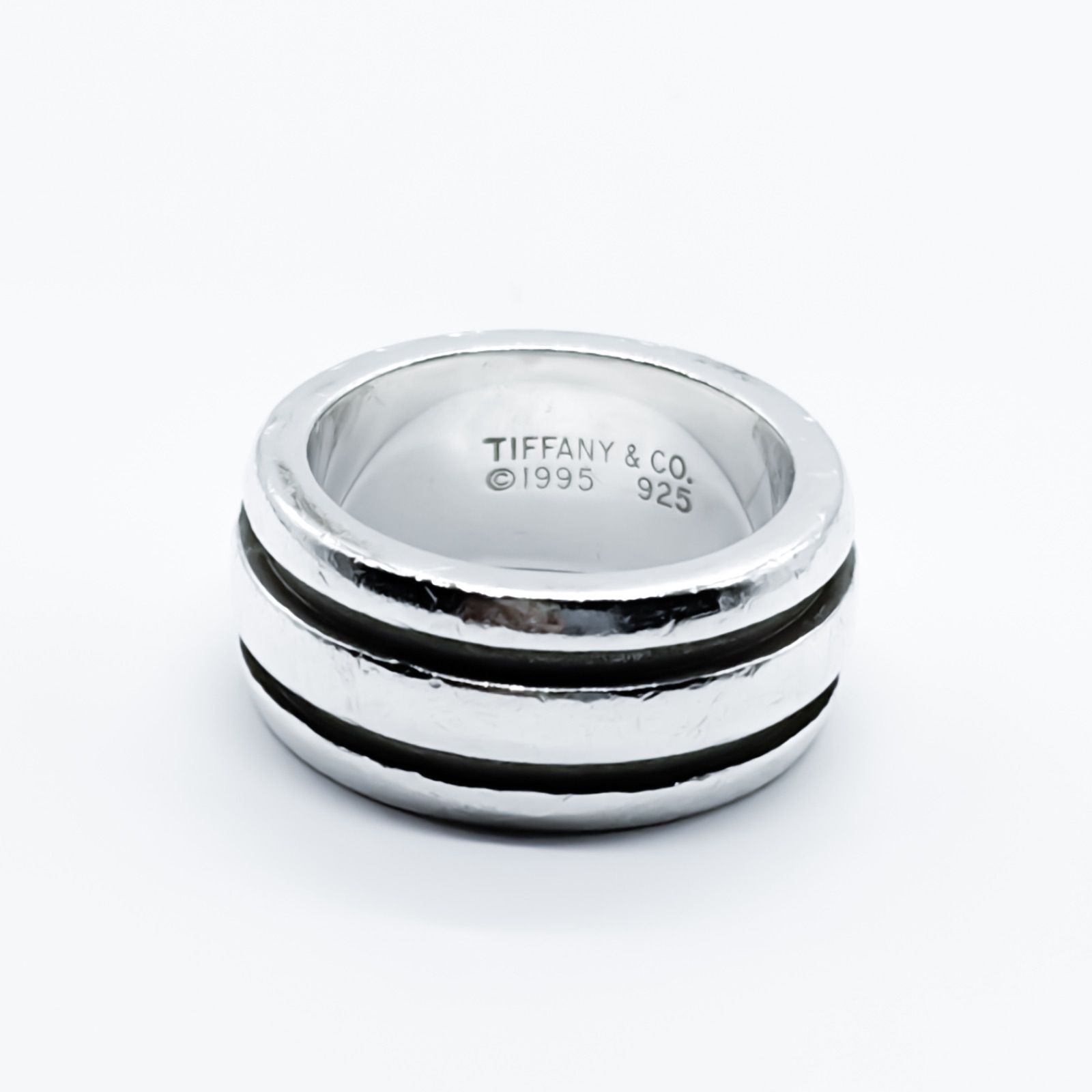 A472 TIFFANY&Co. ティファニー グルーブド ダブルライン リング 約8号