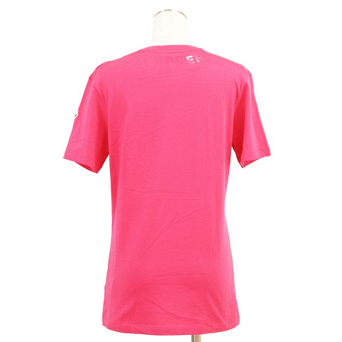 美品　モンクレール　モンクレ　Moncler Tシャツ　半袖　ピンク　ワッペン付 MONCLER モンクレール ロゴワッペン 半袖 Tシャツ ピンク MONCLER - 未