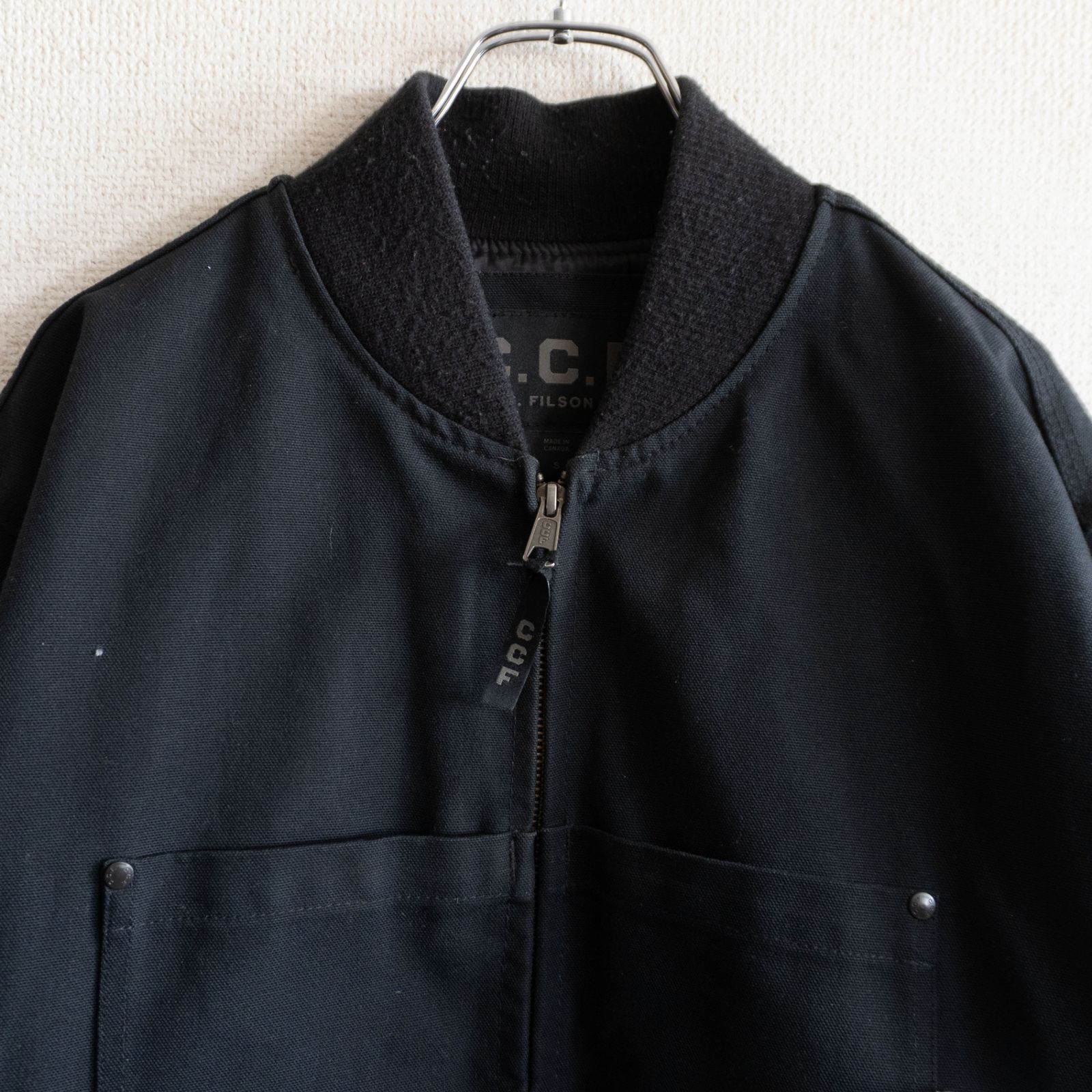 美品】C.C.F. FILSON【ダック ボンバージャケット】S ブラック カナダ