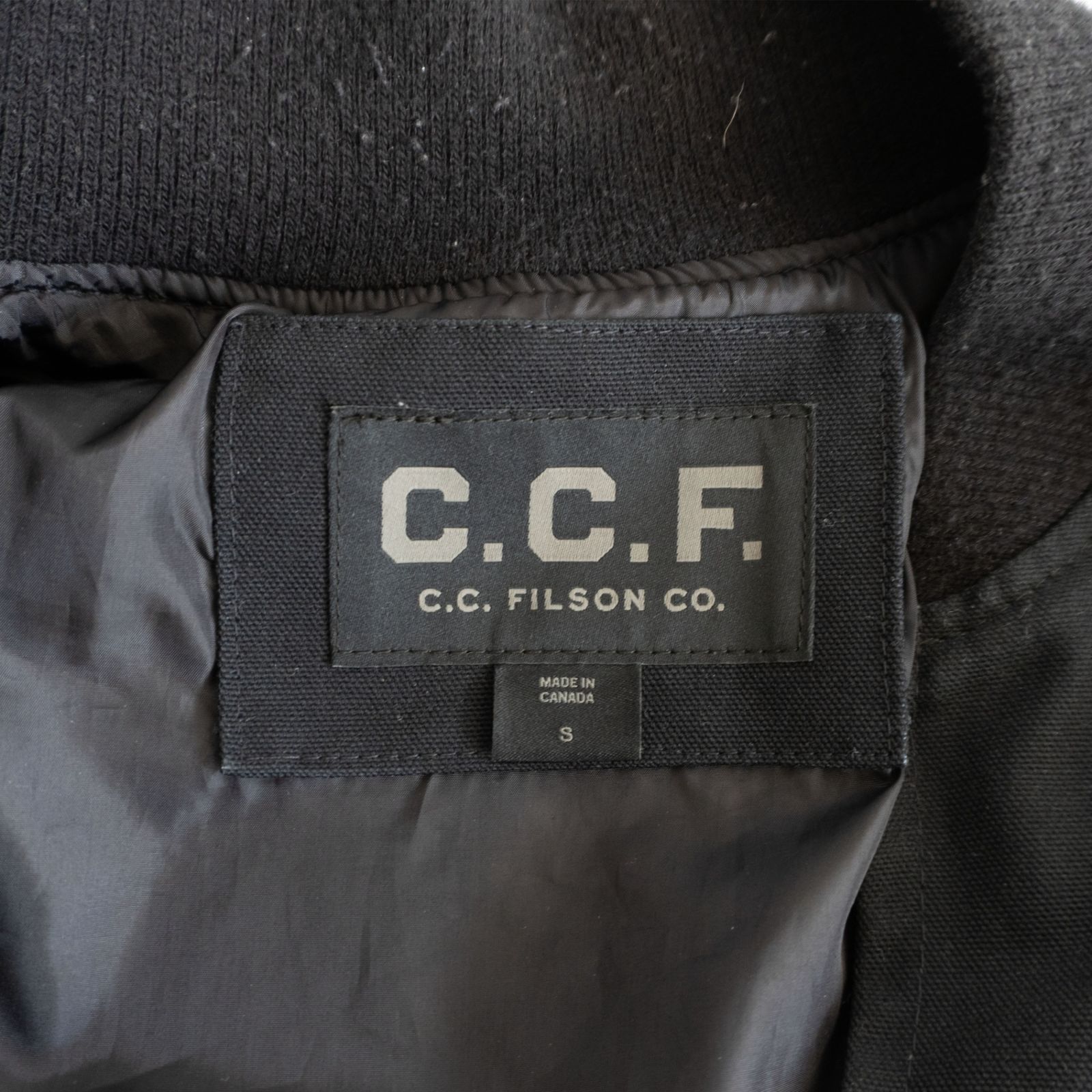 美品】C.C.F. FILSON【ダック ボンバージャケット】S ブラック カナダ