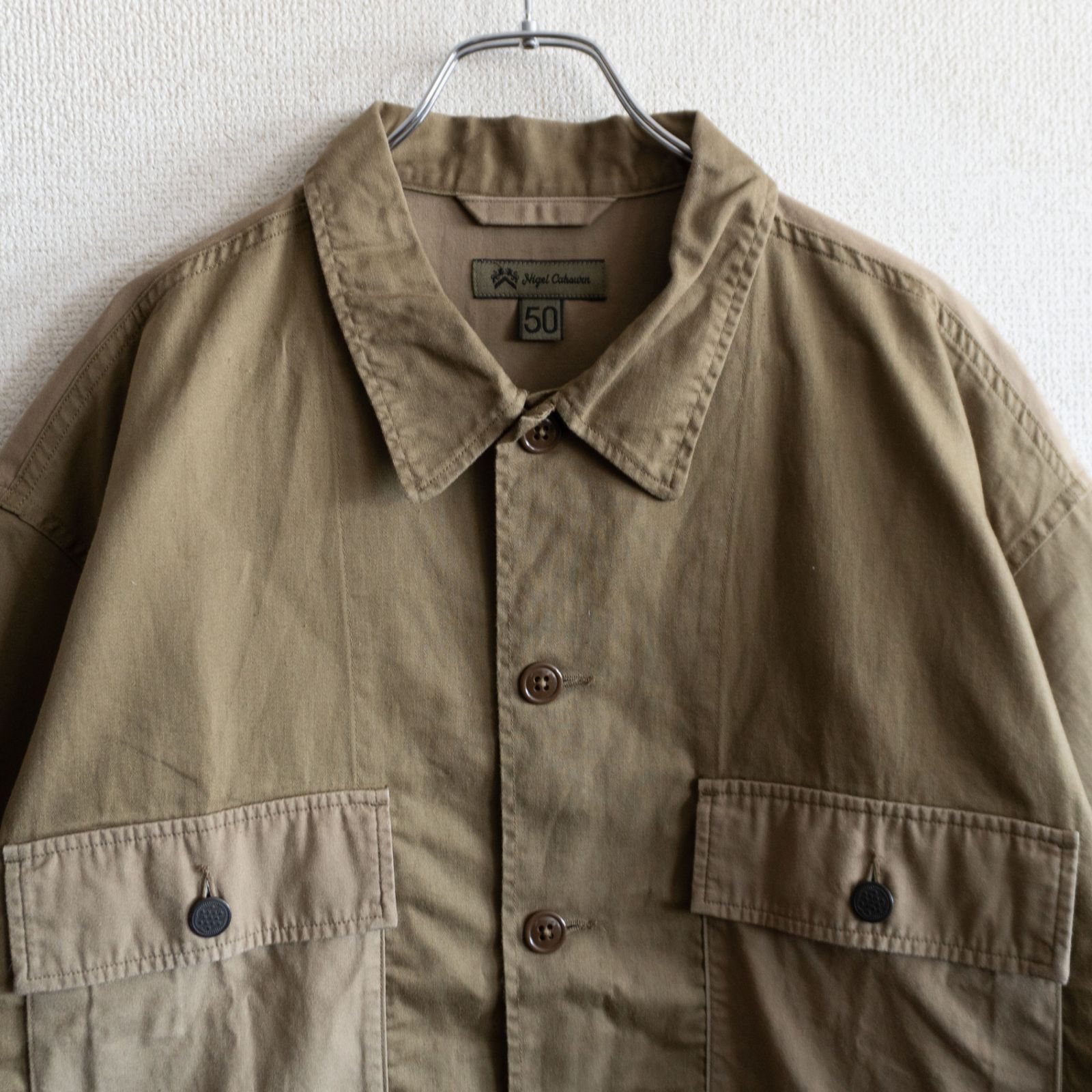 サイズ50】NIGEL CABOURN【UTILITY SHIRTS】アーミー ユーティリティー