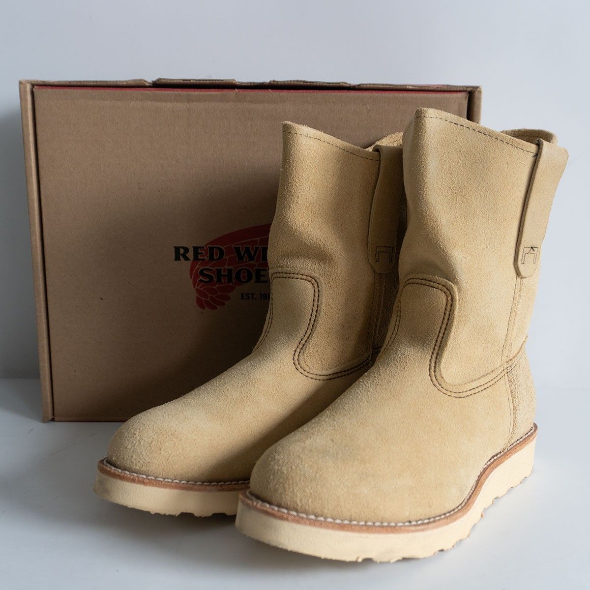 極美品】REDWING【8168/ペコスブーツ】US7.5E スエード ラフアウト