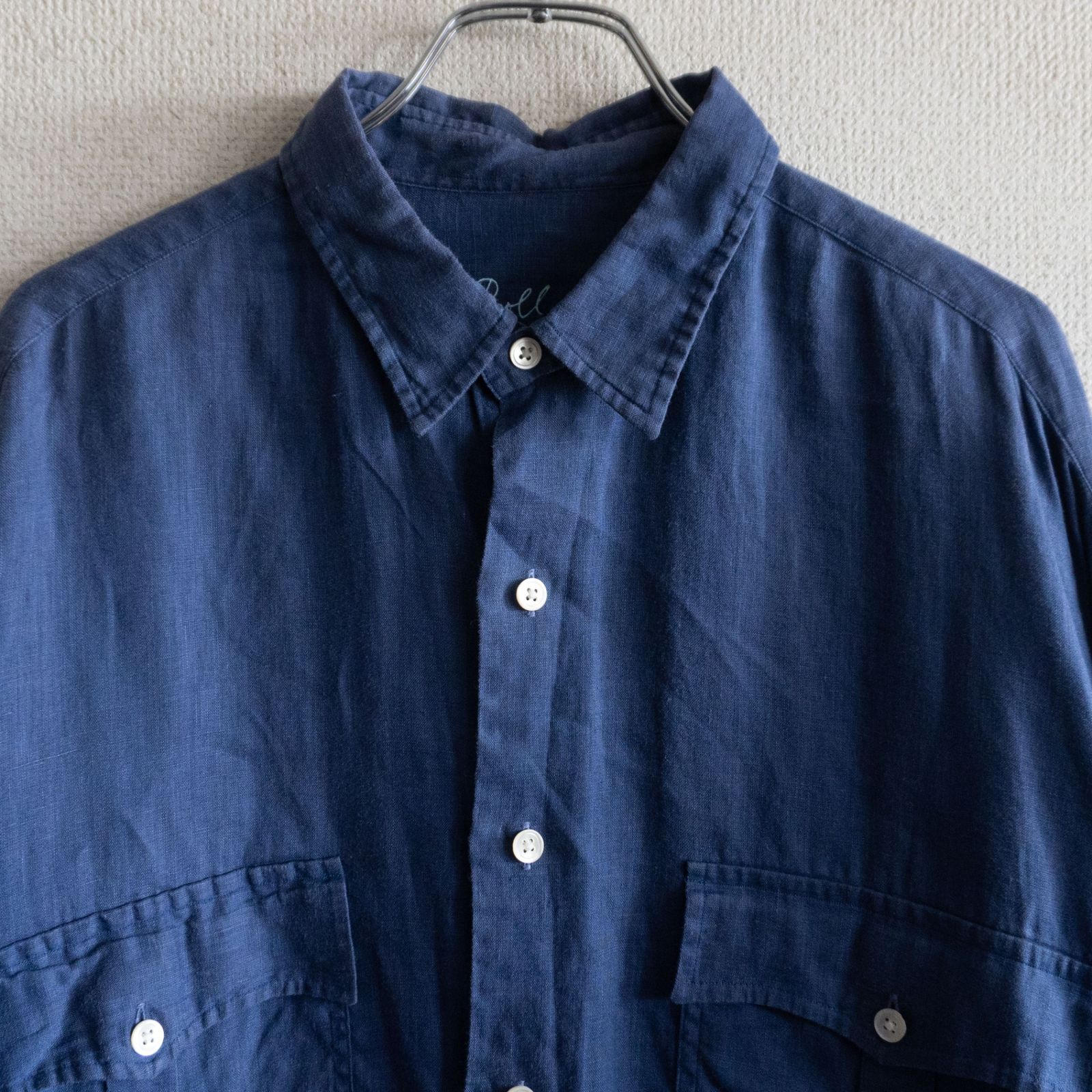 美品】 PORTER CLASSIC 【ROLL UP LINEN SHIRTS】L リネン ロール 