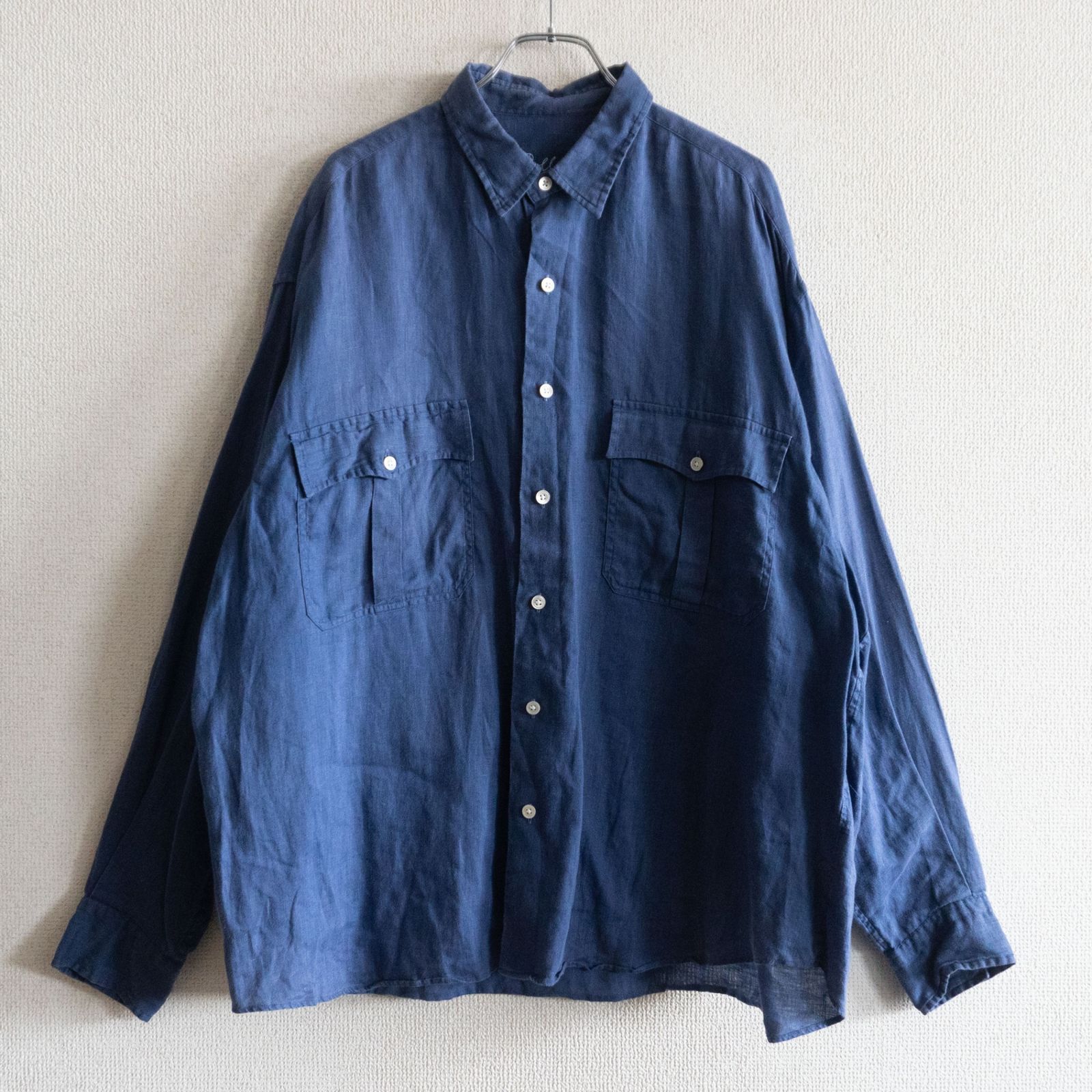 美品】 PORTER CLASSIC 【ROLL UP LINEN SHIRTS】L リネン ロール 