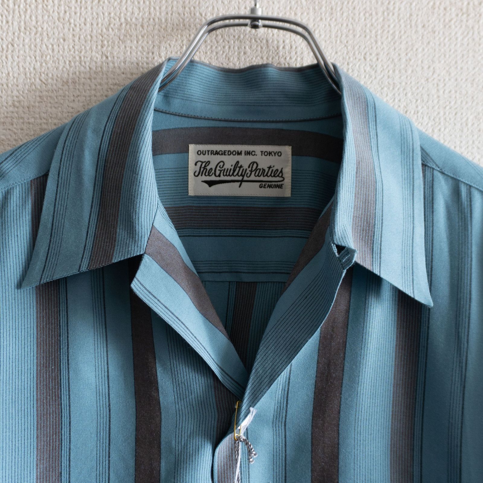 タグ付き未使用品】WACKO MARIA【STRIPED OPEN COLLAR SHIRT オープン
