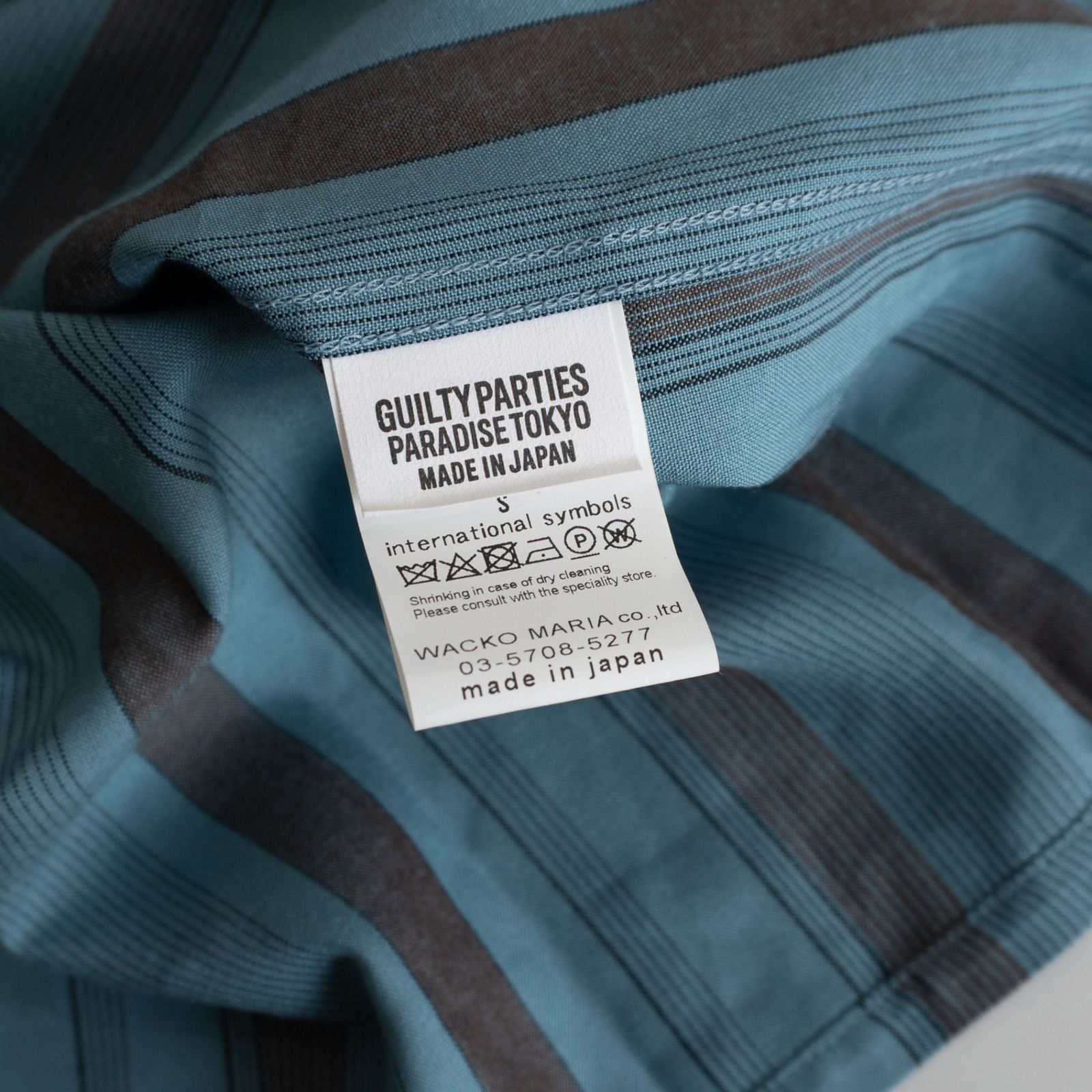 タグ付き未使用品】WACKO MARIA【STRIPED OPEN COLLAR SHIRT オープン