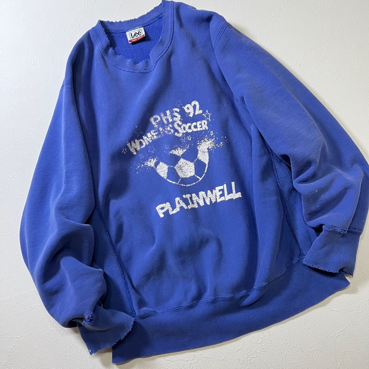 90s USA Lee CROSS GRAIN 雰囲気系 ボロ バックプリント スウェット 