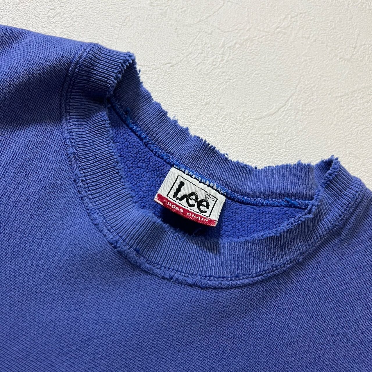 90s USA Lee CROSS GRAIN 雰囲気系 ボロ バックプリント スウェット 