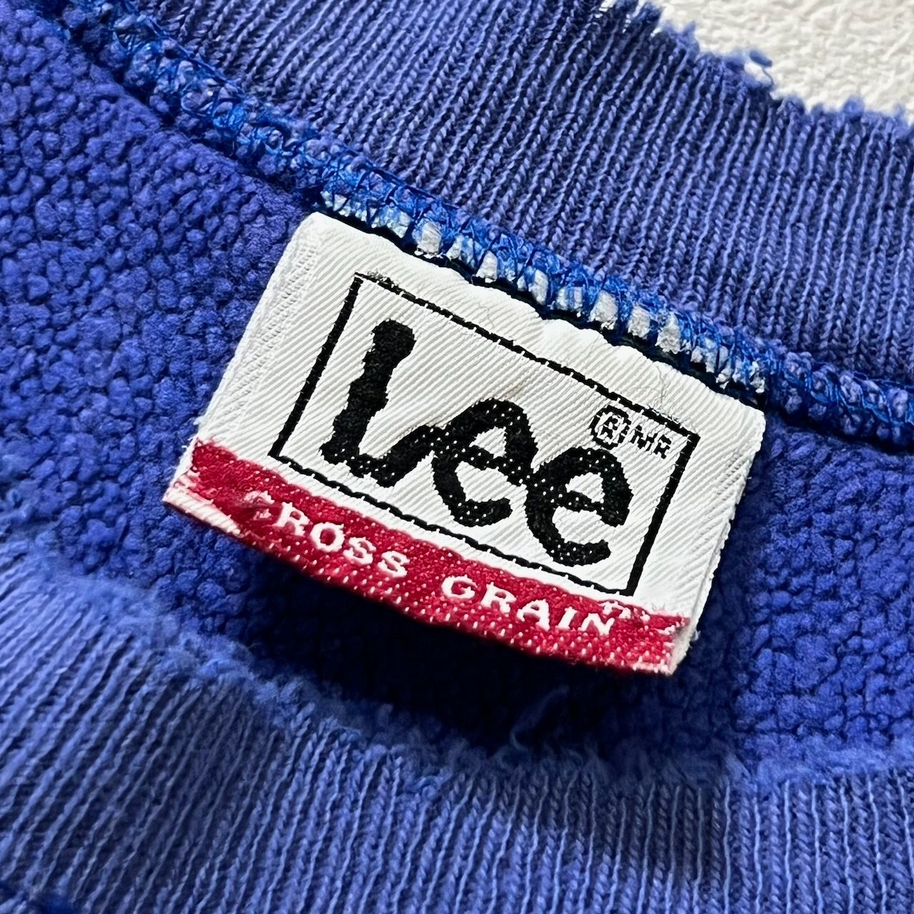 90s USA Lee CROSS GRAIN 雰囲気系 ボロ バックプリント スウェット 