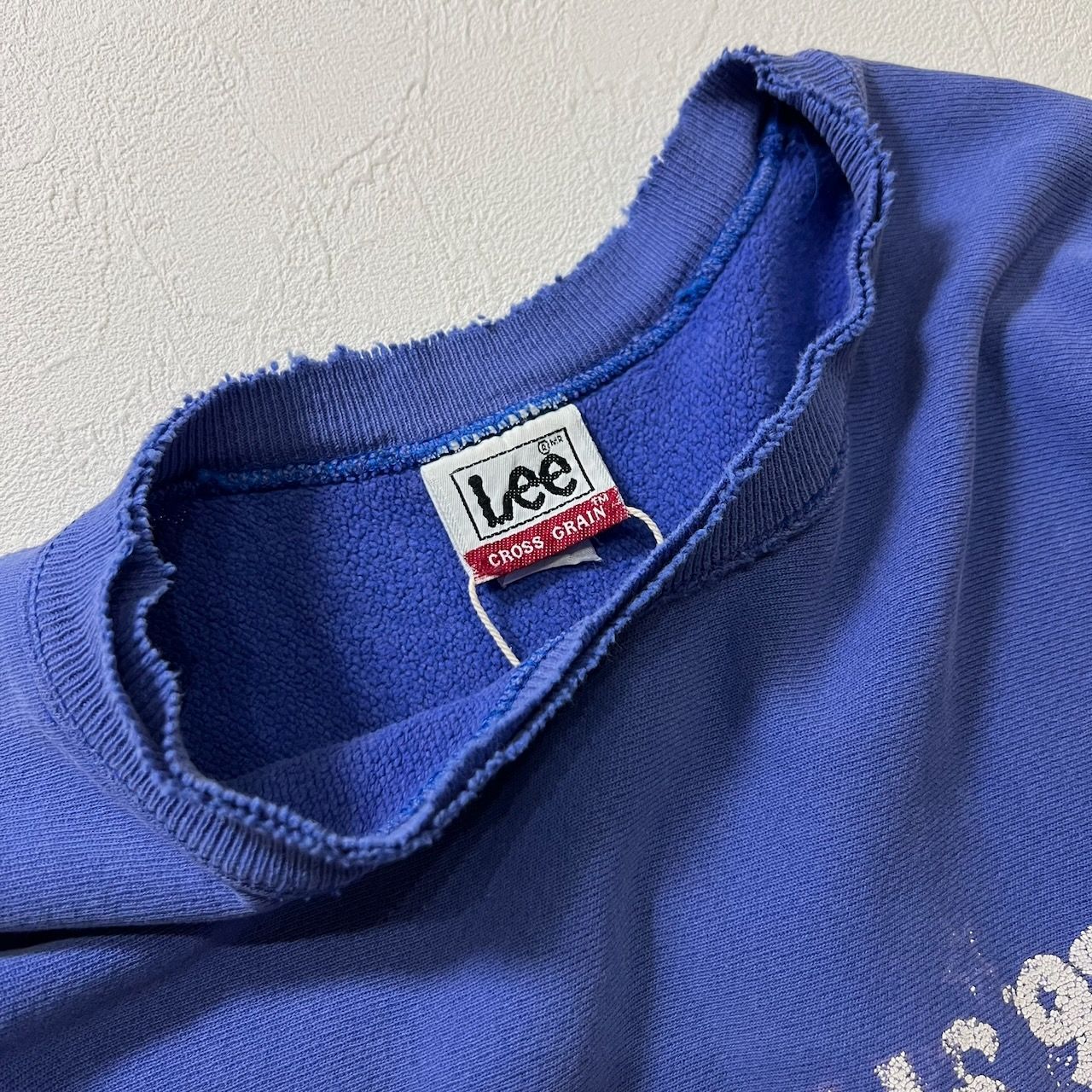 90s USA Lee CROSS GRAIN 雰囲気系 ボロ バックプリント スウェット 