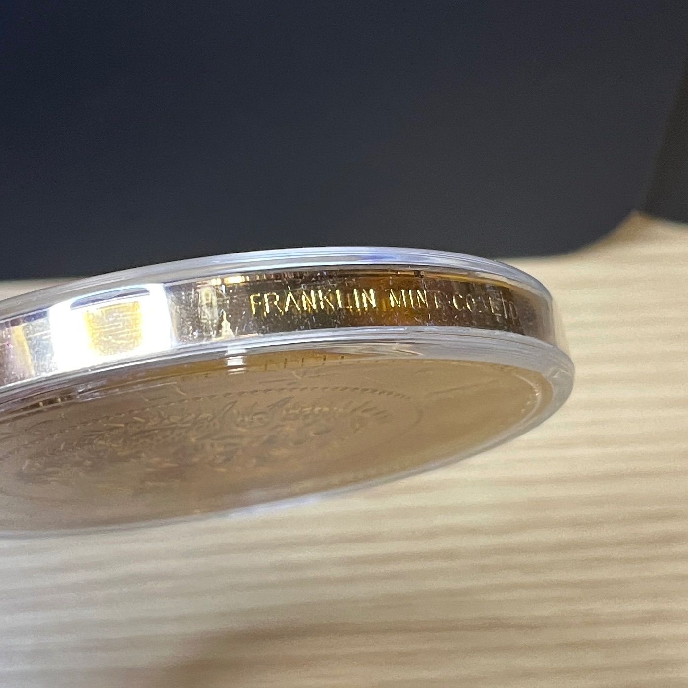 希少】 フランクリンミント 明治3年 20円 金貨 レプリカ 純銀製.999