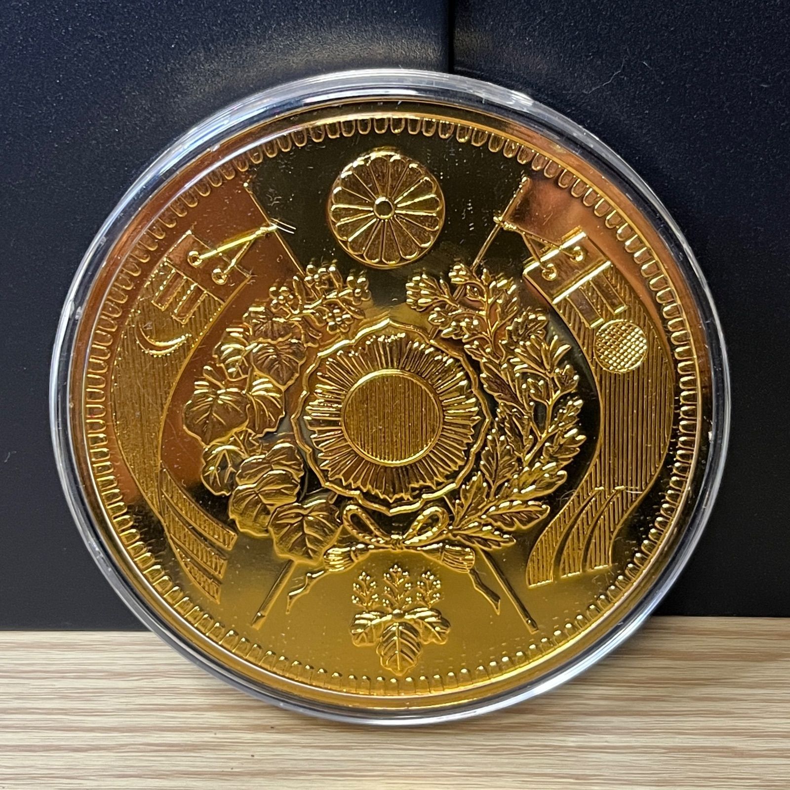 希少】 フランクリンミント 明治3年 20円 金貨 レプリカ 純銀製.999