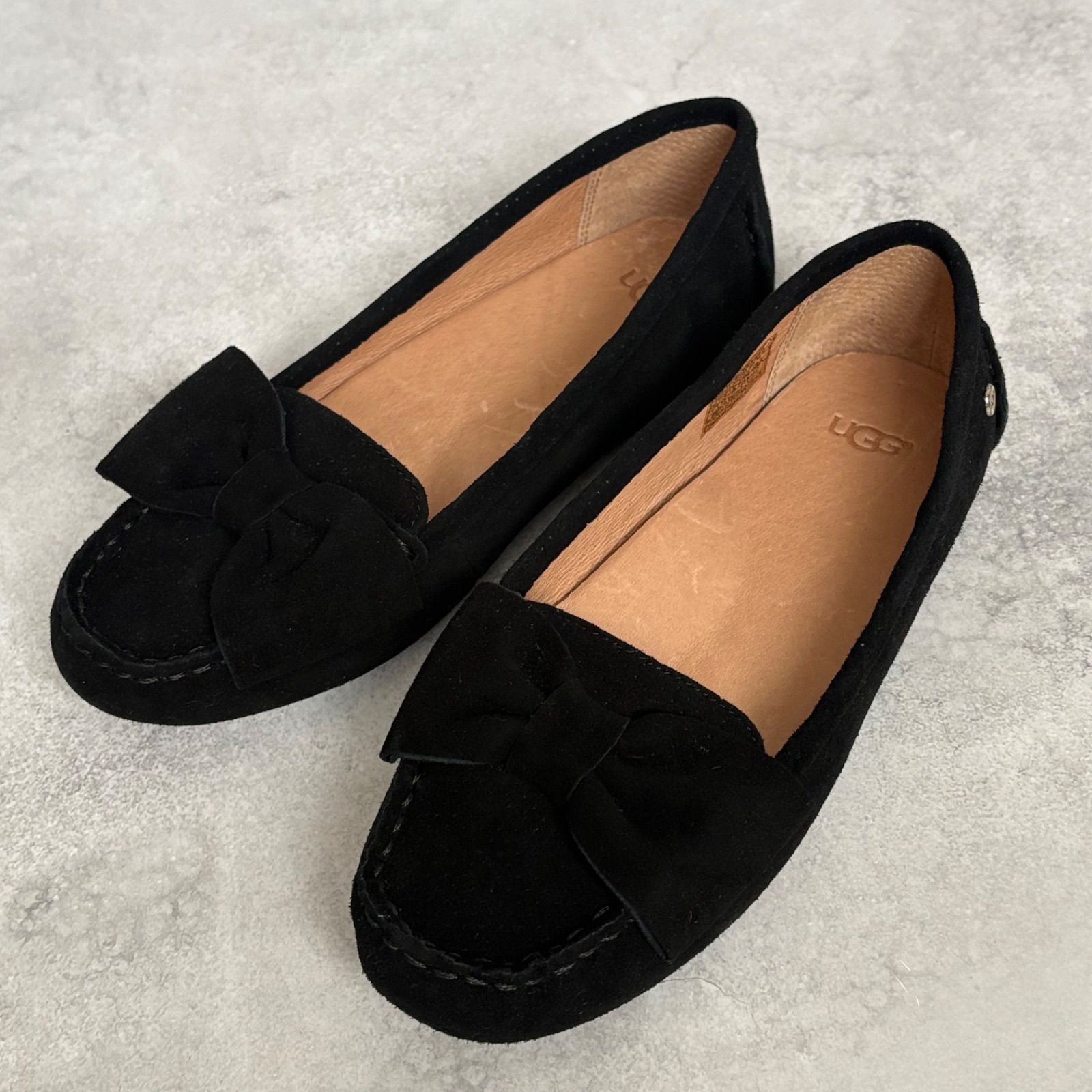 極美品】UGG アグ Seabrook シーブルック リボン モカシン