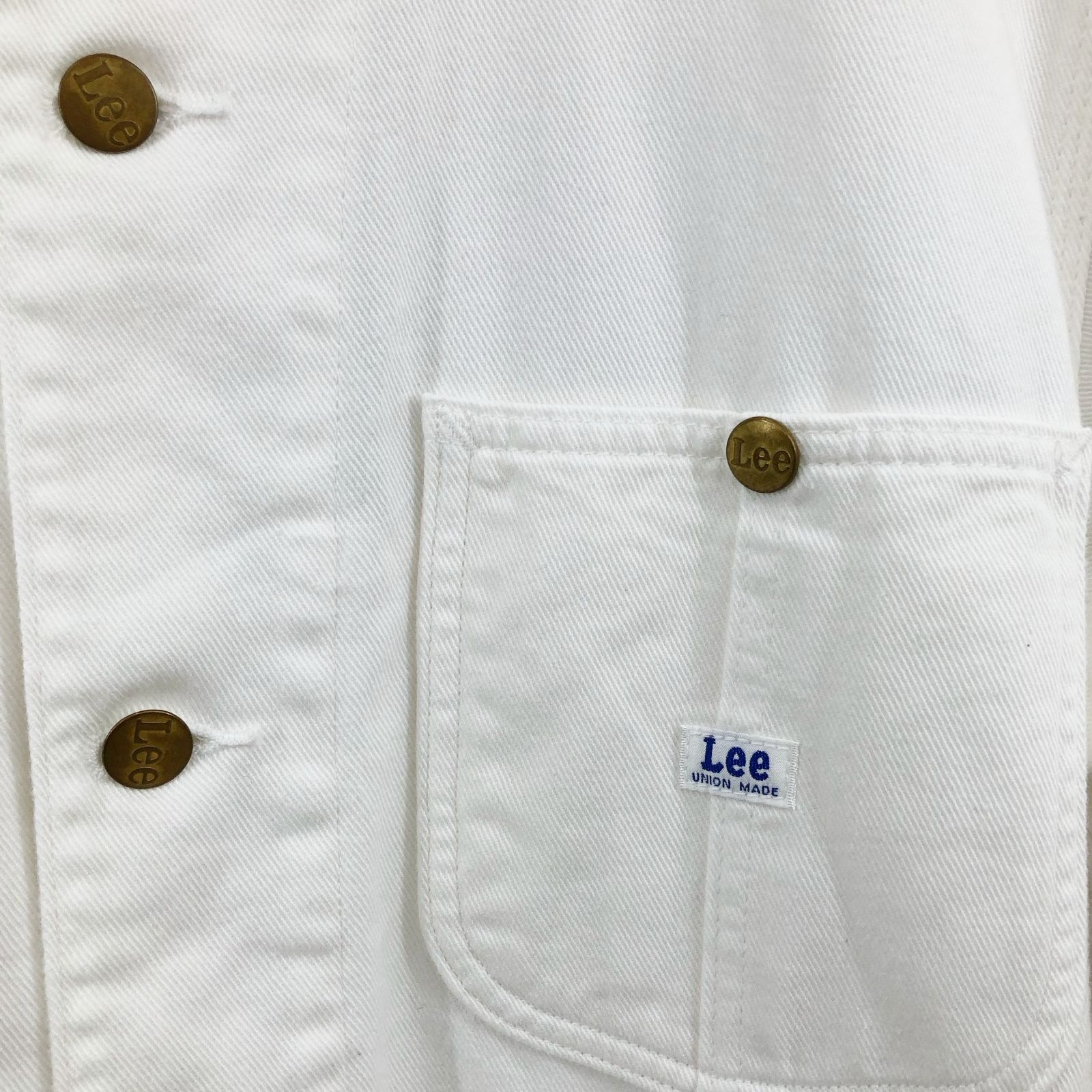 メンズ Lee ホワイトデニム ジャケット カバーオール