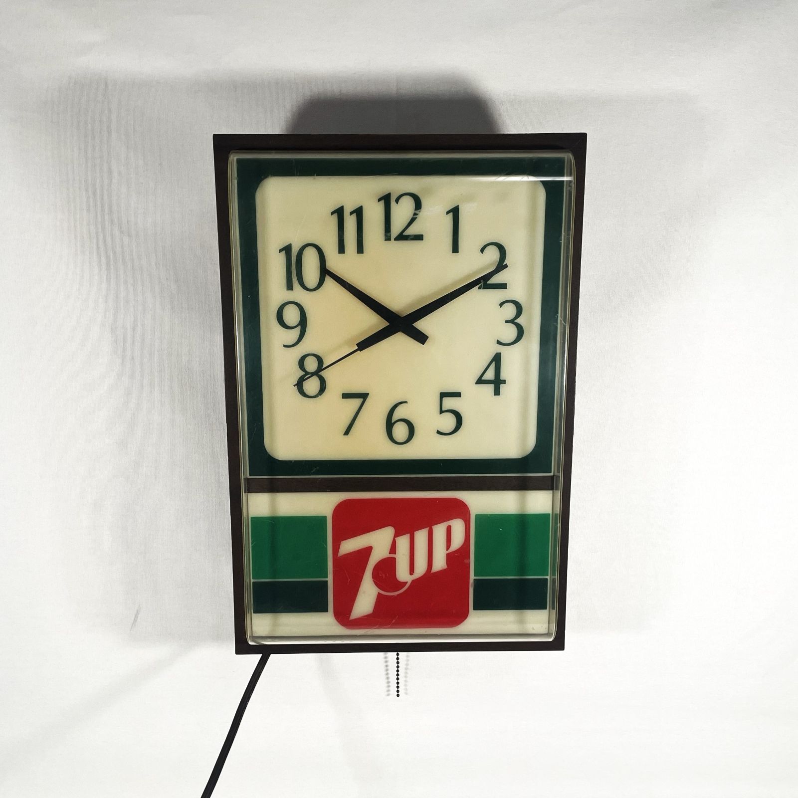 70s 7up Lighted Sign Wall Clock セブンアップ 時計 70年代