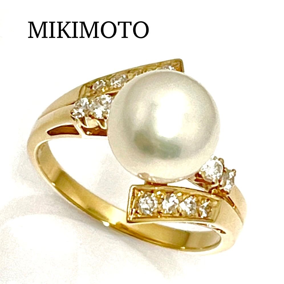 MIKIMOTO / ミキモト パール ダイヤ リング K18YG 8.4mm 11号 MIKIMOTO / ミキモト パール ダイヤ リング K18YG 8.4mm 11号