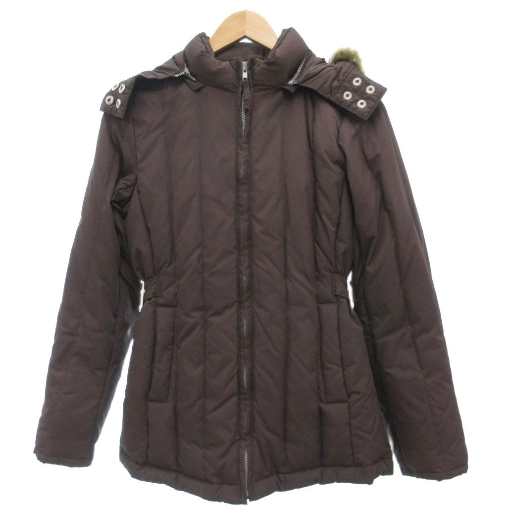 ギャップ GAP 美品 ダウンジャケット XXS 茶 ブラウン フード付き /NL 