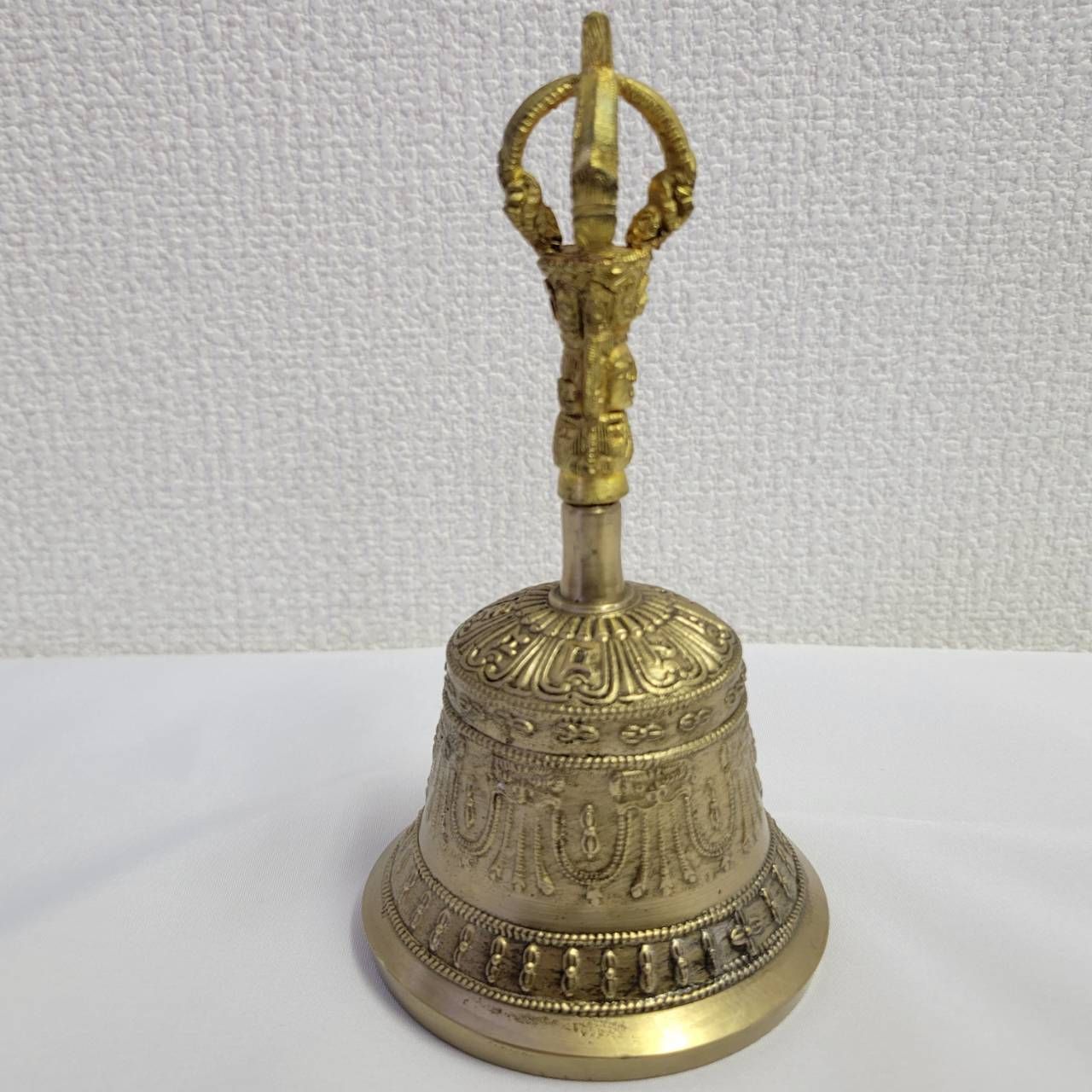 法具 ガンター 豆法具 チベット密教法具 ガンター 金剛鈴 五鈷杵セット-