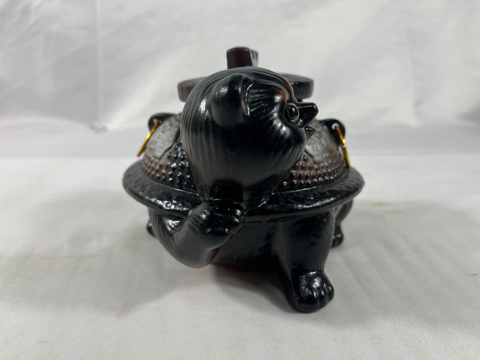 分福茶釜 オブジェ 置物 茶釜 たぬき 狸 インテリア アンティーク風