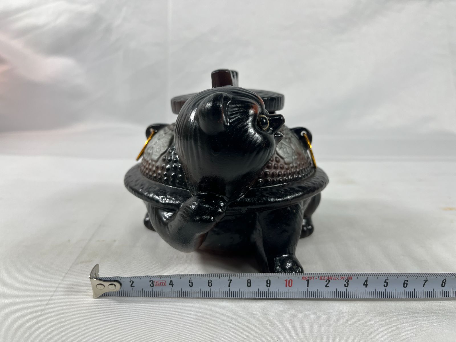 分福茶釜 オブジェ 置物 茶釜 たぬき 狸 インテリア アンティーク風