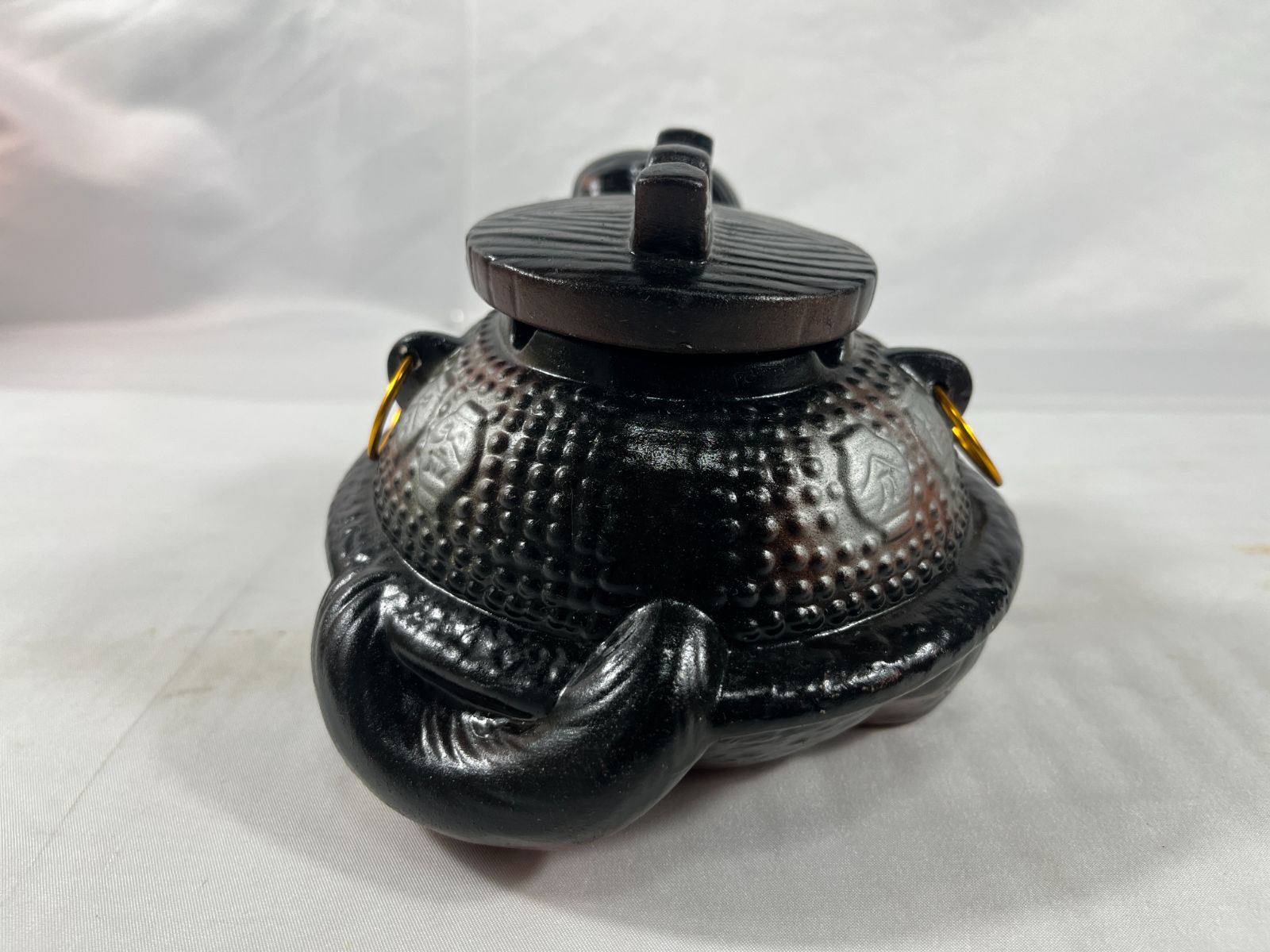 分福茶釜 オブジェ 置物 茶釜 たぬき 狸 インテリア アンティーク風