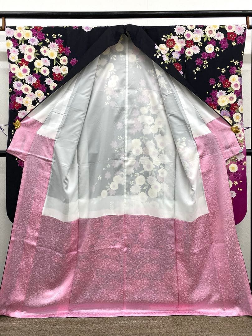 振袖 ラメ刺繍 金彩 紋意匠 身丈167cm 済 MO3570 - メルカリ