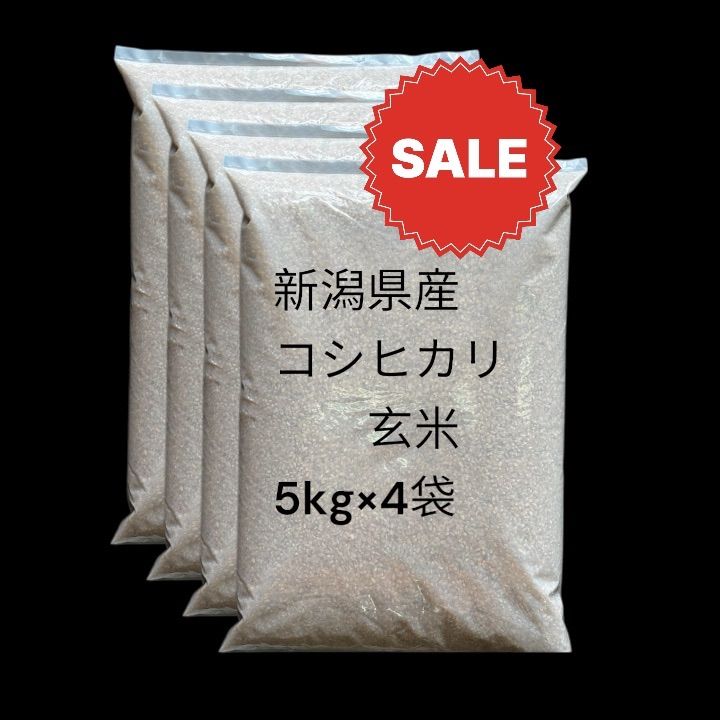 新米7年産】新潟コシヒカリ 20kg 玄米 従来型 - メルカリ