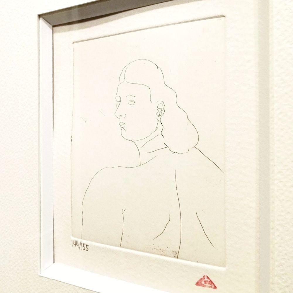 【額付】【真作】有元利夫『雲の誕生』よりNO.25 銅版画　134/155 2002年作　印 ToshioArimoto　限定版画　ありもととしお　額装品 有元利夫 雲の誕生 Pl.22 2002年 銅版画 限定155部 画室印 額縁 版画
