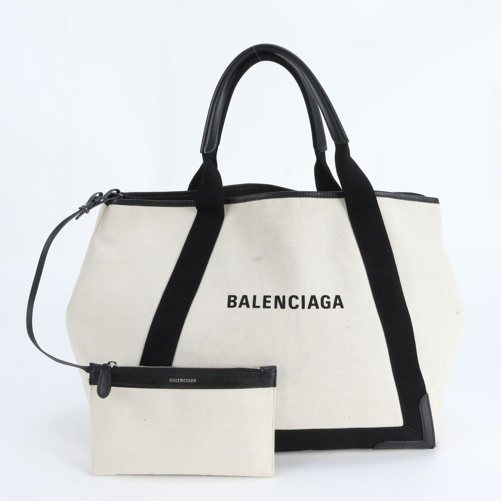 美品 バレンシアガ ポーチ付 ネイビー カバ M 339936 レザー 美品 バレンシアガ ポーチ付 ネイビー カバ M 339936 レザー
