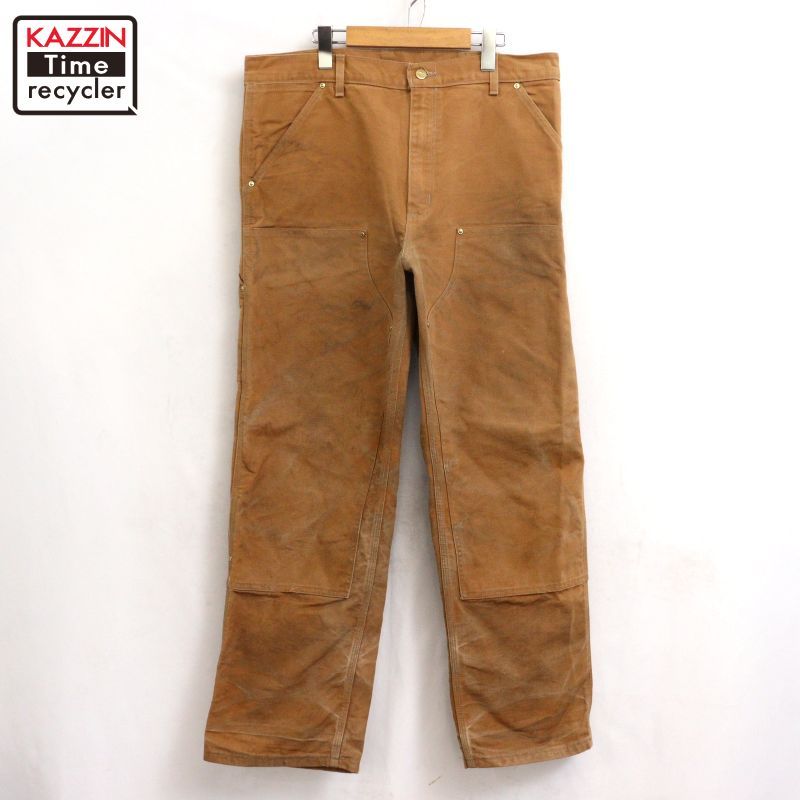 90s USA製 vintage Carhartt ダブルニー ダック ペインターパンツ メンズ 表記36×32サイズ