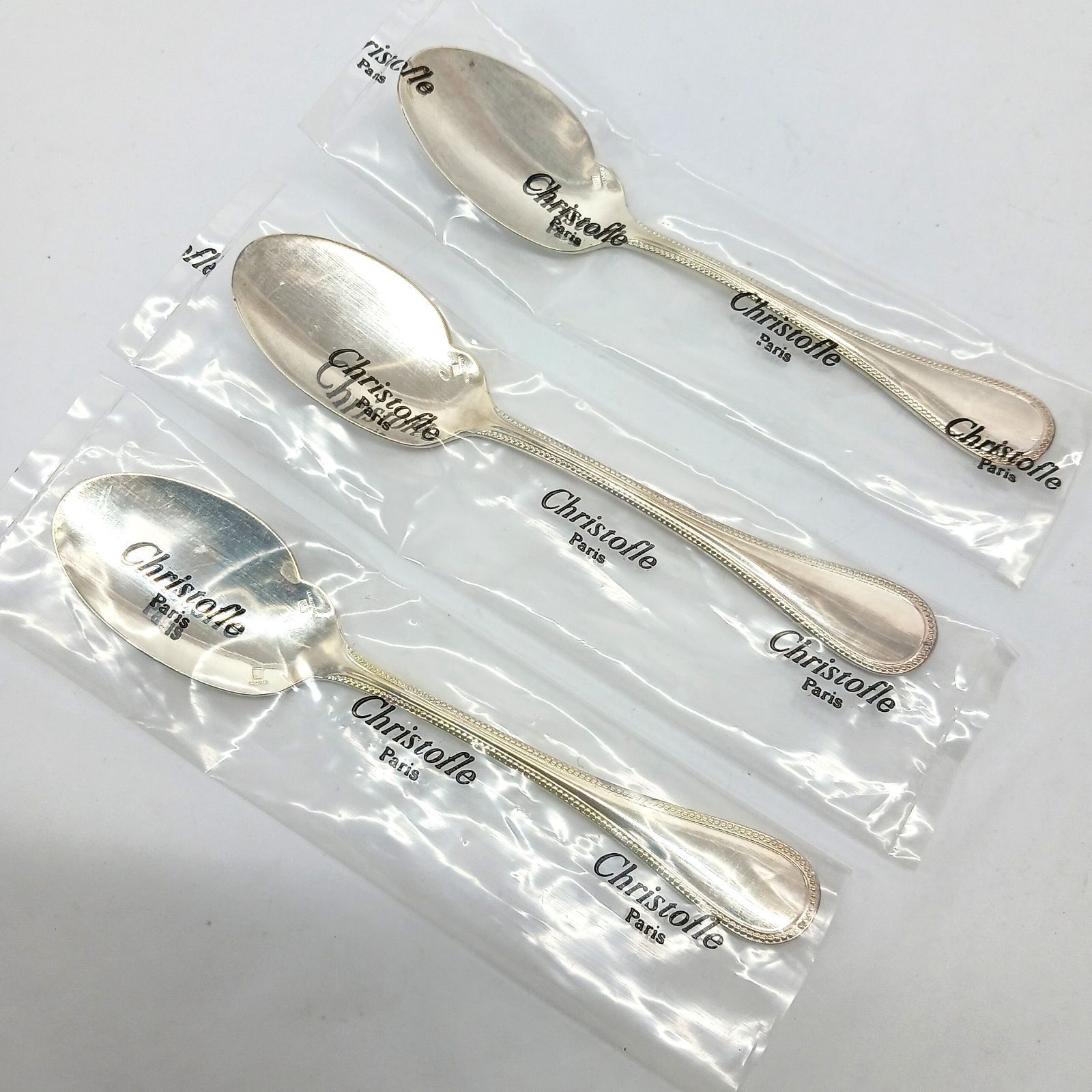 希少 美品 クリストフル パール コンソメスプーン 12点 美品 クリストフル パール コンソメスプーン含む 未開封含む 12点