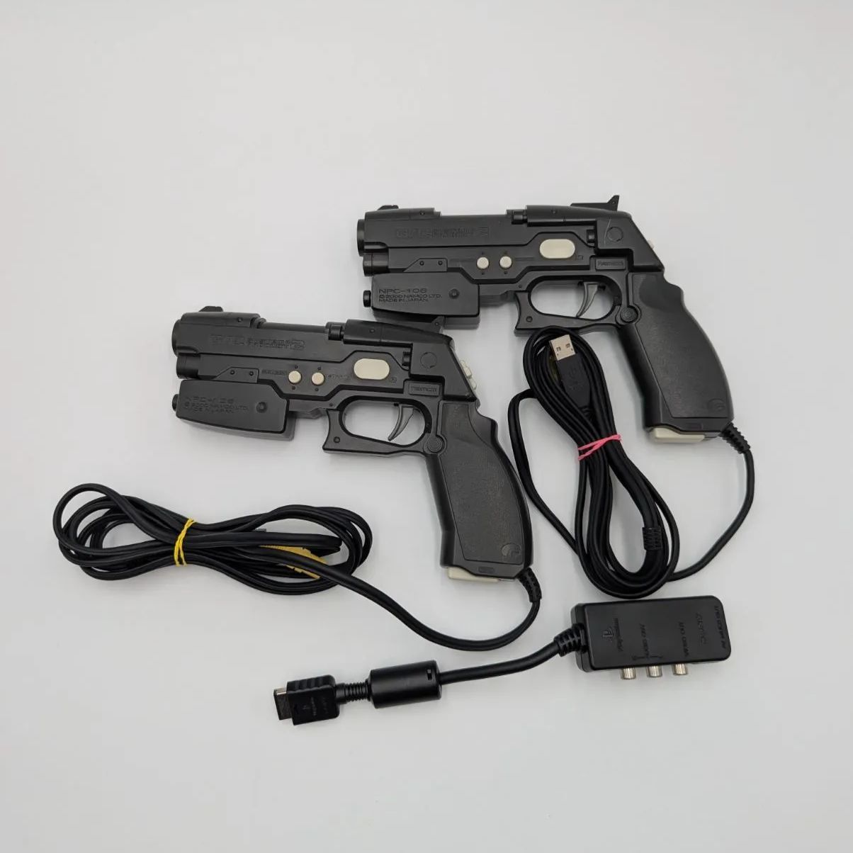 PS2 ガンコン 2個セット AVアダプター付き 動作未確認 GunCon ナムコ PlayStation2
