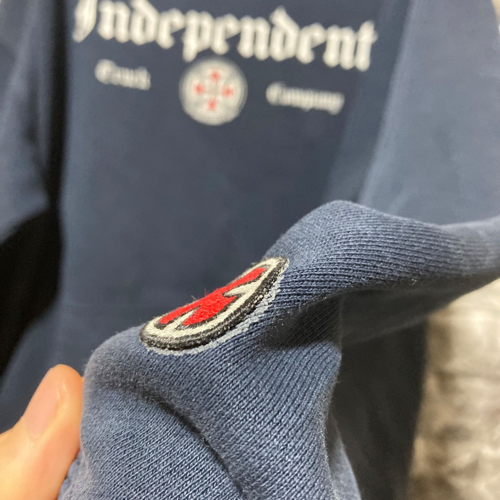 INDEPENDENT パーカー NAVY ボロ ダメージ グランジ インディペン 