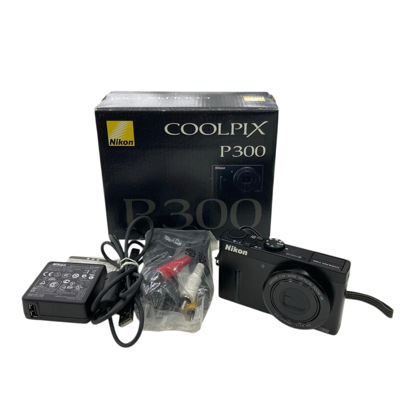 186000 動作確認済み Nikon ニコン COOLPIX P300 ブラック - メルカリ