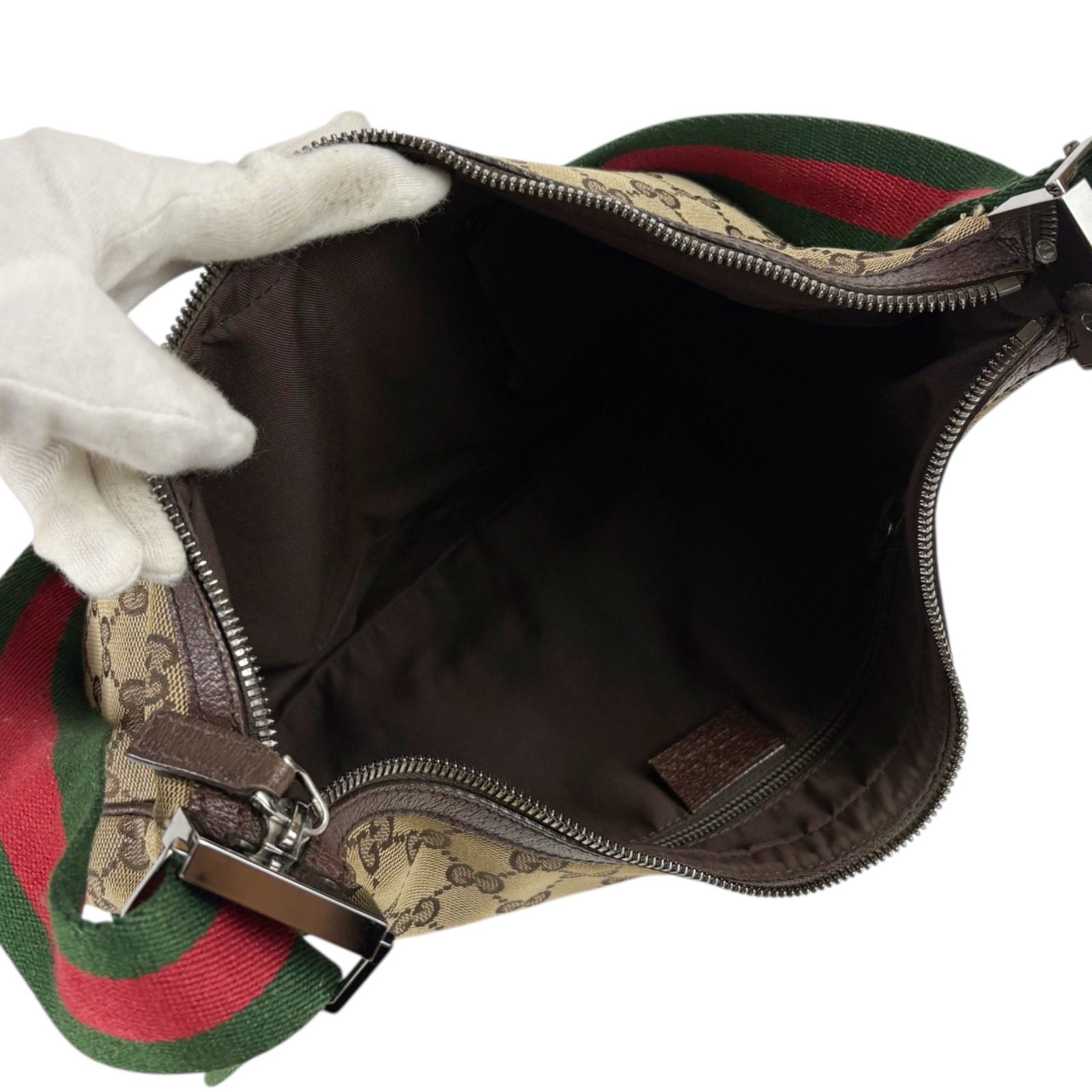 1円 【ほぼ未使用！】GUCCI グッチ GG柄 ショルダーバッグ 肩掛け 
