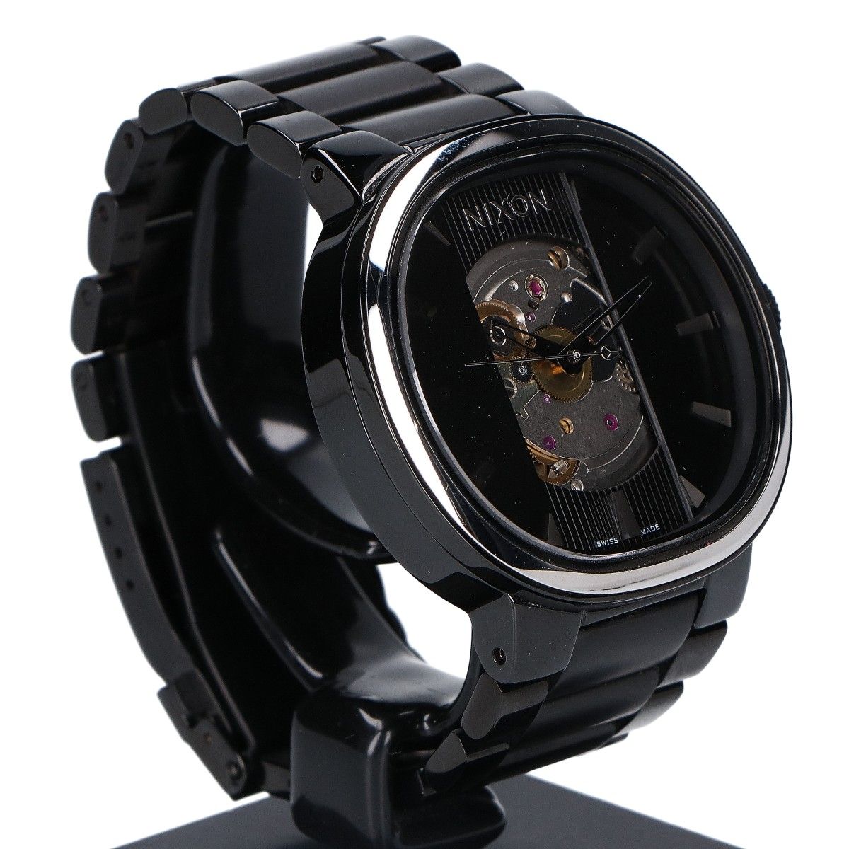  NIXON ニクソン A089001 CAPITAL AUTOMATIC キャピタル シースルーバック 自動巻き カジュアルジャケット 自動巻き時計 腕時計(アナログ)