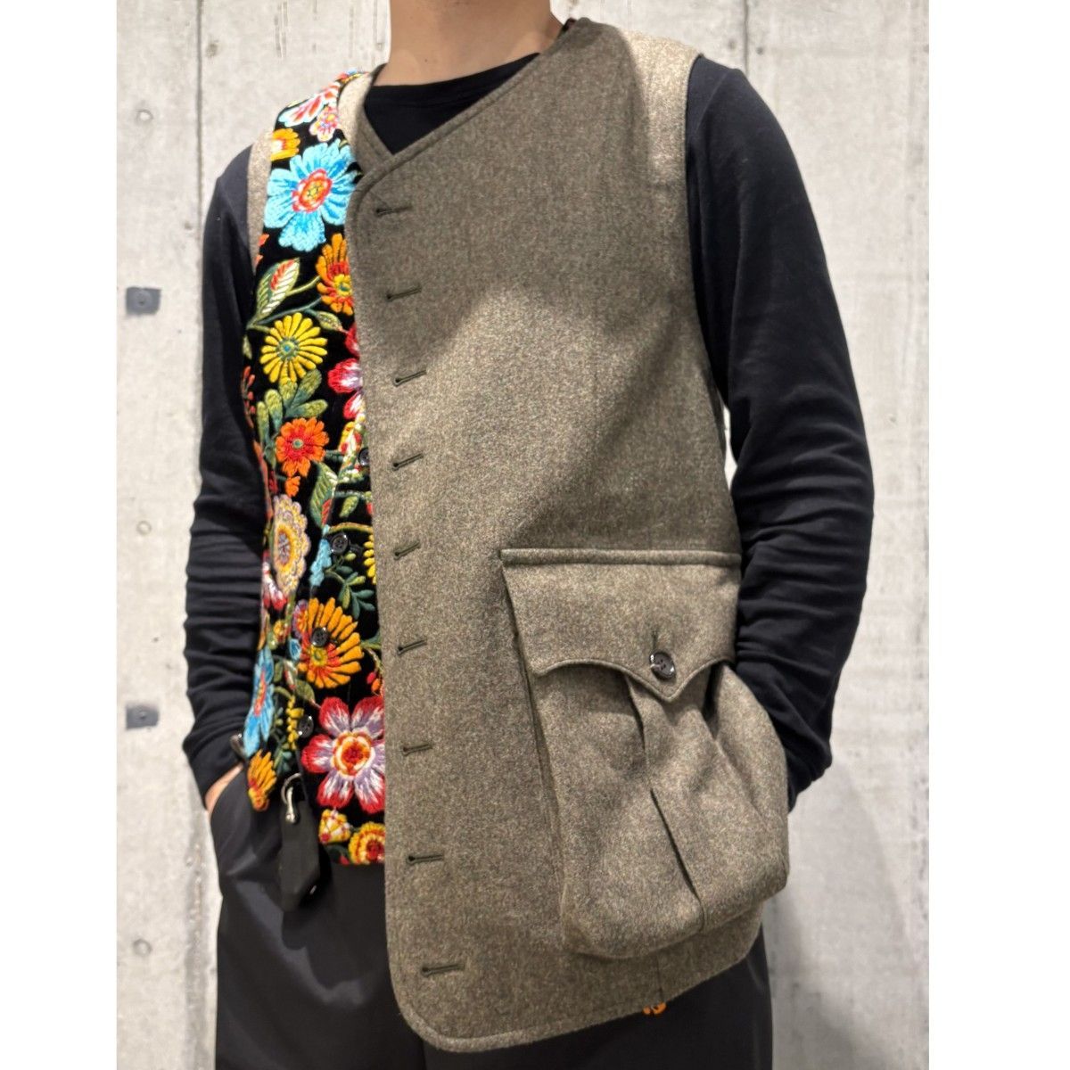 COMME des GARÇONS HOMME PLUS 花柄ベスト Sサイズ COMME des GARCONS