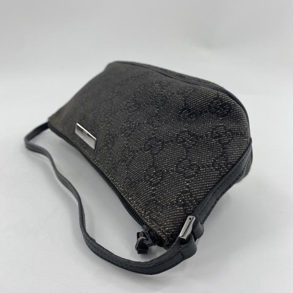 中古】GUCCI アクセサリーポーチ 07198 2123 GGキャンバス ブラック