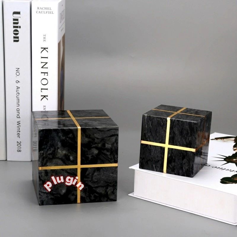 2026年新ヨーロピアンスタイルシンプルクリエイティブ大理石象嵌銅線正方形幾何学装飾品リビングルーム玄関コーヒーテーブルホ