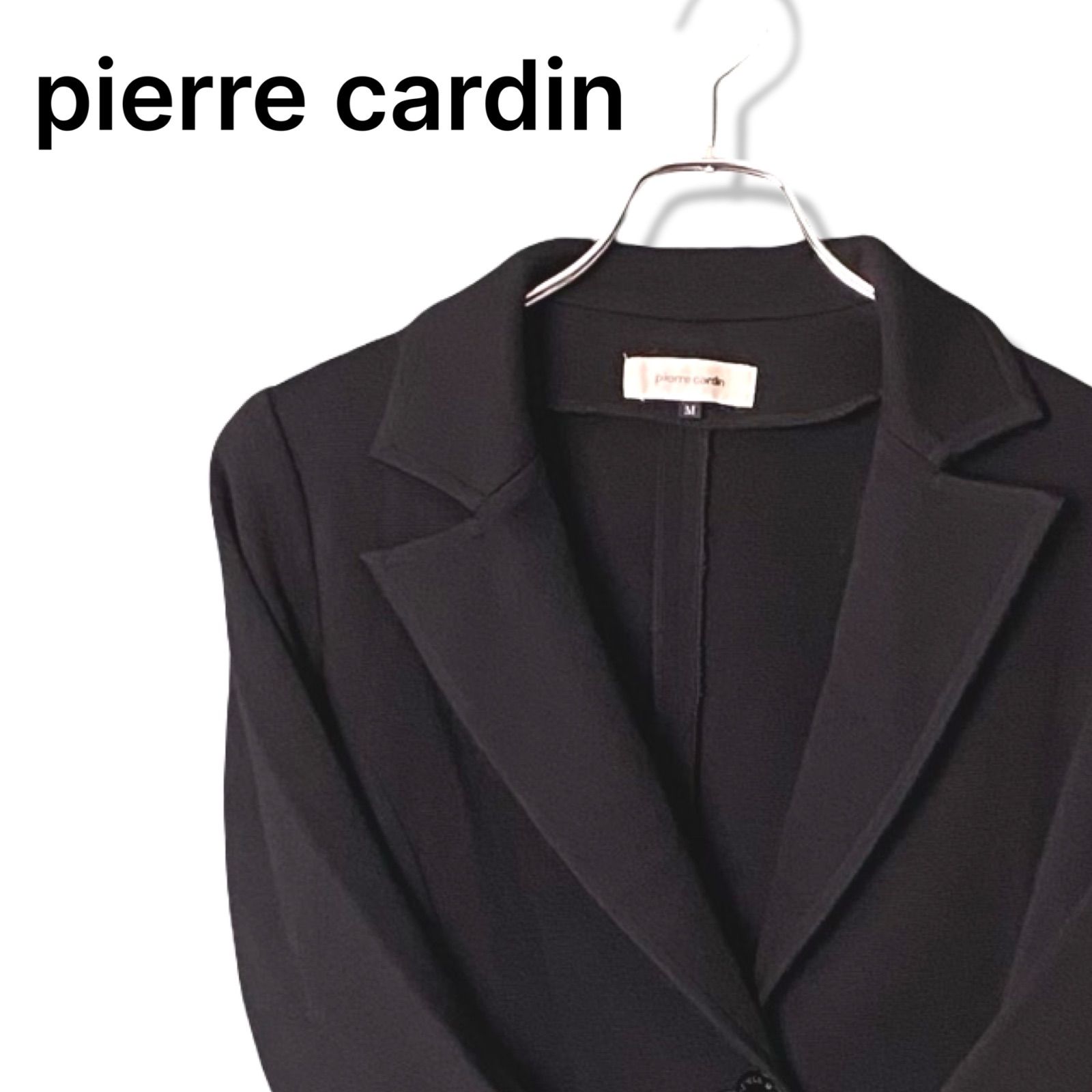 pierre cardin ピエールカルダン テーラードジャケット M ブラック 黒 