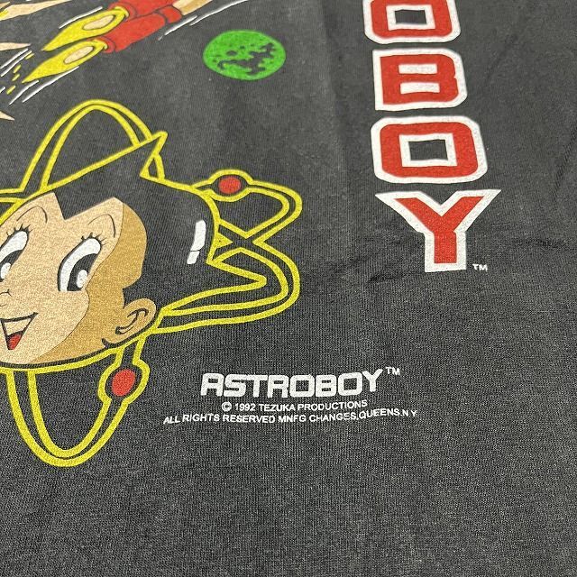 ASTRO BOY / 鉄腕アトム Tシャツ 手塚治虫 映画T アニメT XL 黒 総柄 
