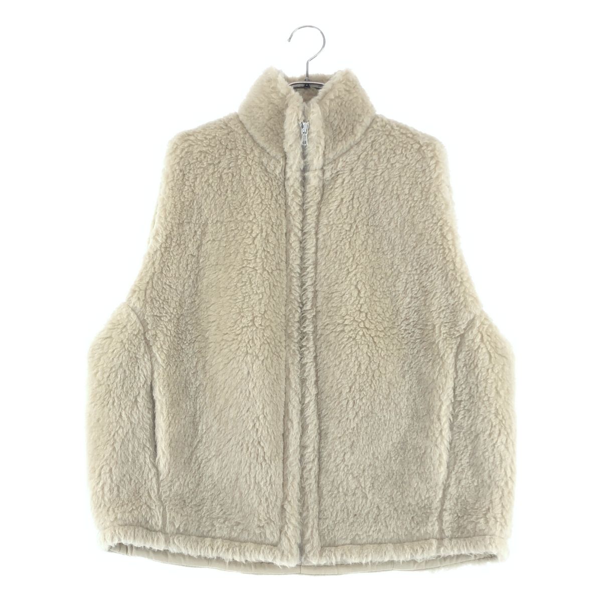 【美品】 AURALEE / オーラリー | 2021AW | SHETLAND WOOL BOA ZIP VEST / シェットランドウール ボア ジップアップ ベスト | 1 | アイボリー | レディース