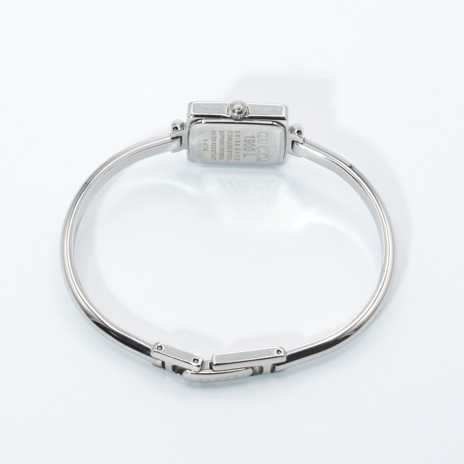 GUCCI グッチ バングルウォッチ スクエア 1900L ブラック SS クォーツ 