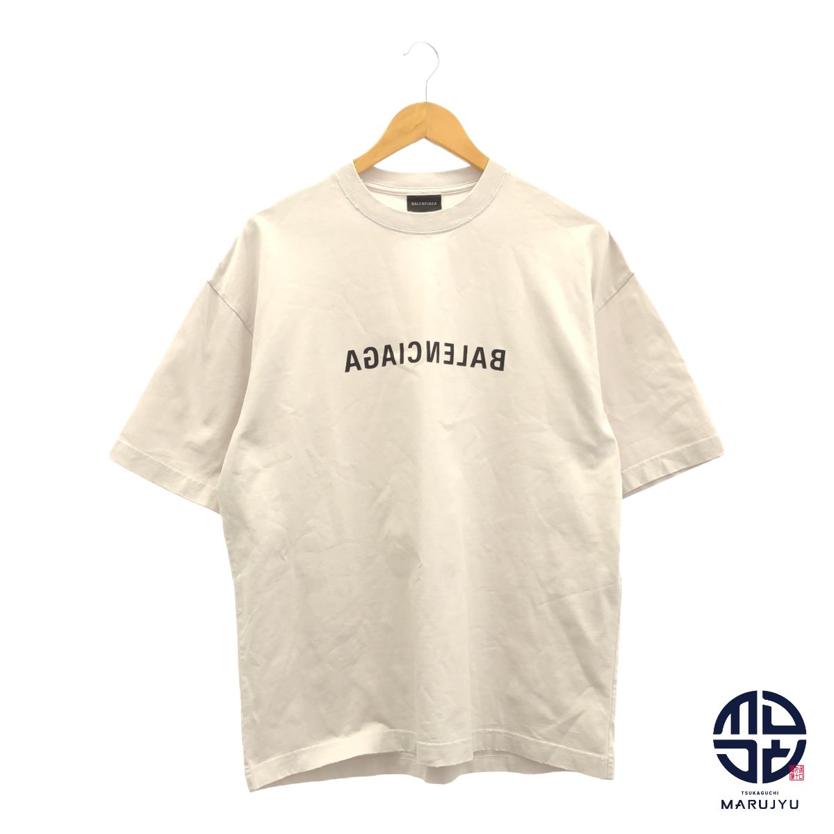 BALENCIAGA バレンシアガ ミラーロゴ Tシャツ ヴィンテージ風