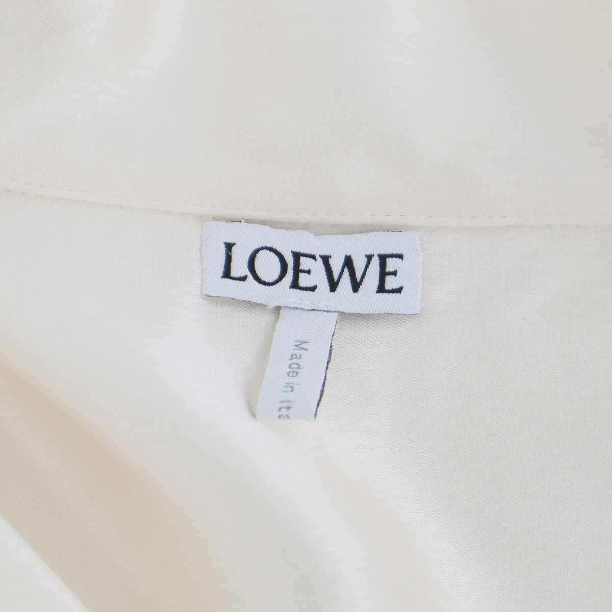 LOEWE ロエベ アナグラムポケット サテンシャツ S359337XBM アイボリー