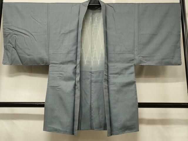 送料無料】平和屋着物∞男性 長羽織 髭紬地 霞文 正絹 逸品 CABD4715ua