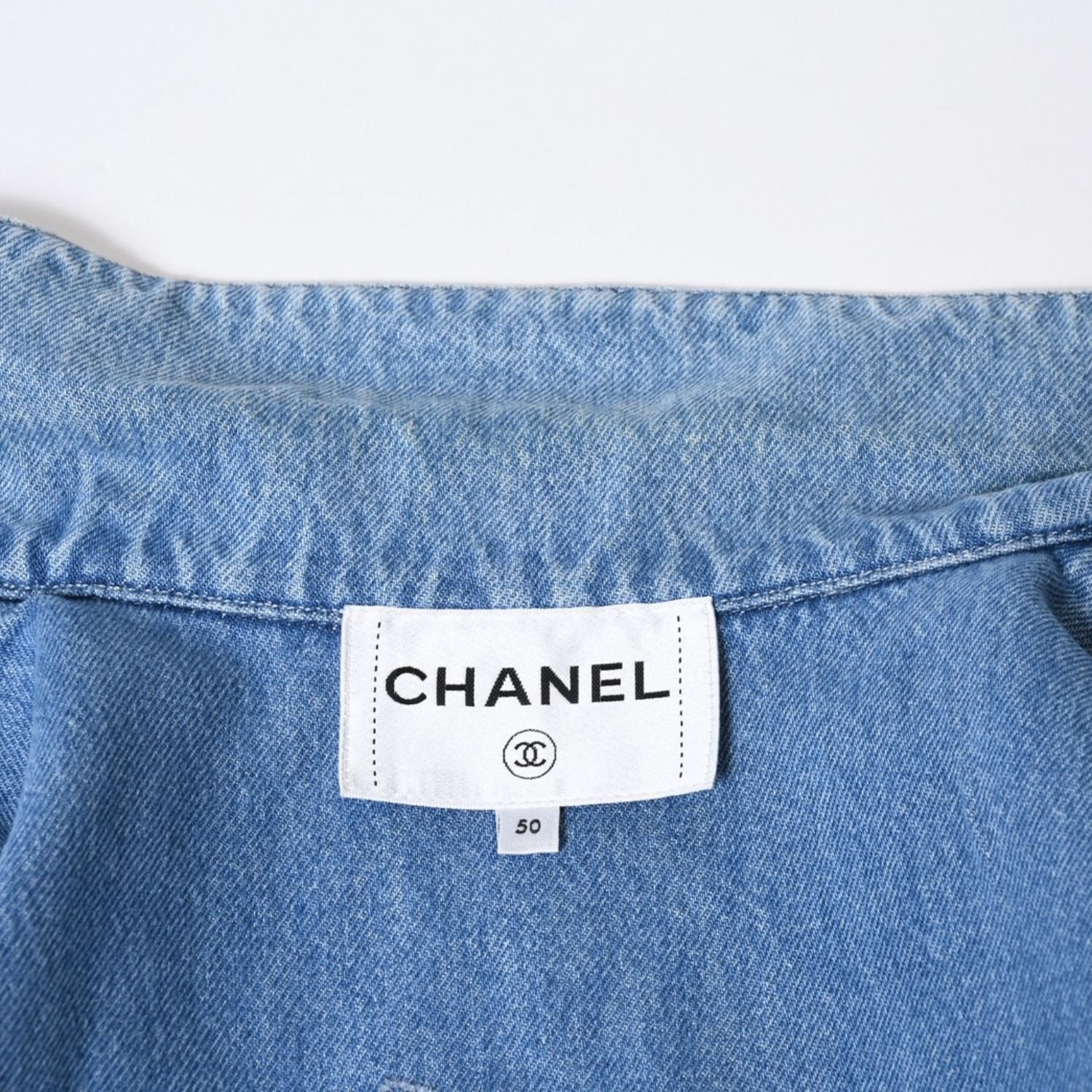 CHANEL シャネル LOOK25 デニムジャケット P76751V68780 サイズ50 ココ 