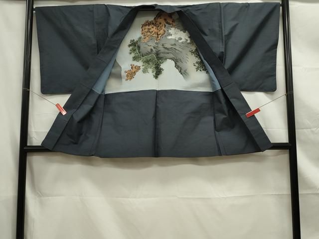 平和屋着物□男性 本場大島紬 アンサンブル 80亀甲 総詰め 正絹 逸品